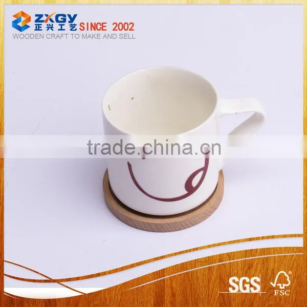 Small Round Wooden Trays for Cups, Drinks