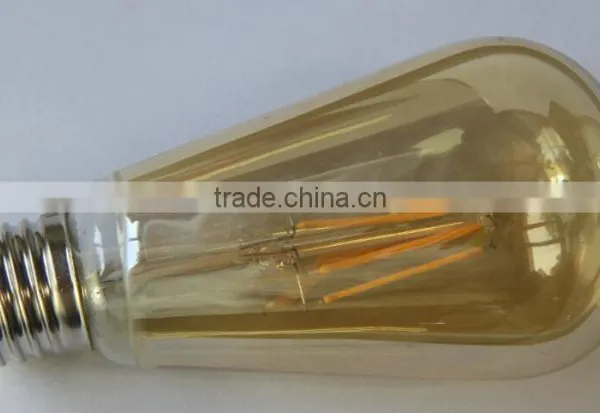 ERP TUV UL CE Standard 360 Degree 4W ST64 Led Filament Bulb 2200K Smoke Color photo-5