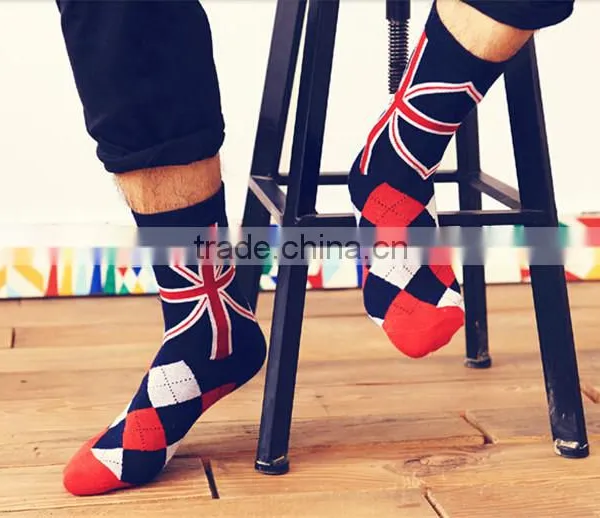 Custom White Striped And Star Design Half Terry Elastic Cuff Cotton Men Sport Socks Quality Choice photo-6