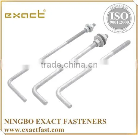 FACTORY SUPPLY HIGH QUALITY ZINC/HDG ASSEMBLED WITH WASHER AND NUT ANCHOR BOLT/ L SHAPE BOLT photo-2