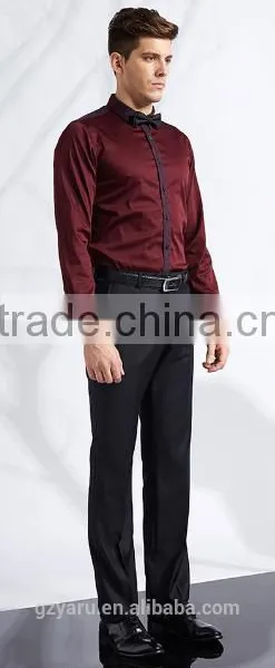 Men's Dress Wedding Business Cotton Long Sleeve Shirt photo-3