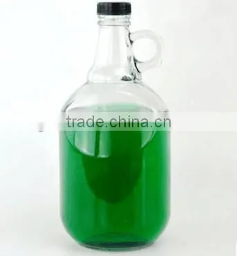 1L Round California Glass Red Wine Bottle With Screw Cap and Small Ear Handle Wholesale photo-4