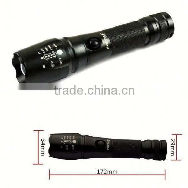 868 XM-L T6 LED Rechargeable Aluminum Zoomable Led Torch Flashlight photo-3