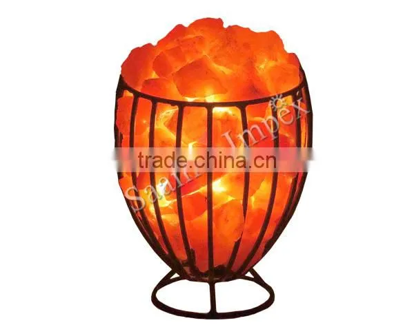 Wrought Iron Salt Basket Cylinder Bowl