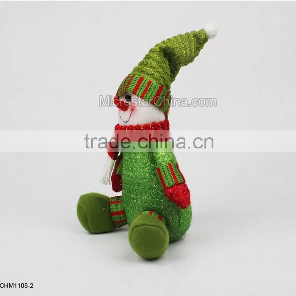 Christmas Sitting Santa Claus Snowman Doll Figurine Toy Room Ornament Decoration Gift photo-2