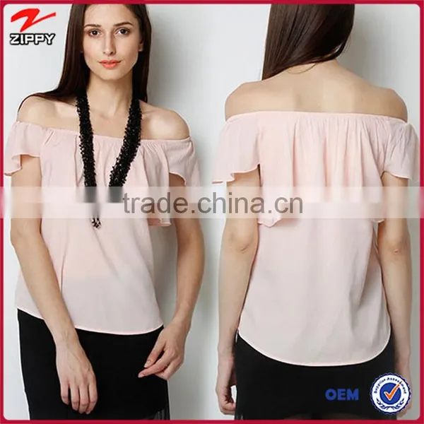 Wholesale Women Clothing New Fashion Women Tops Off-Shoulder Top for Women