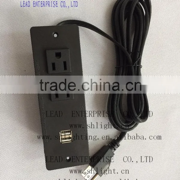 US Standard Recessed Mounted 2-outlet With 2 Combined USB Port photo-2