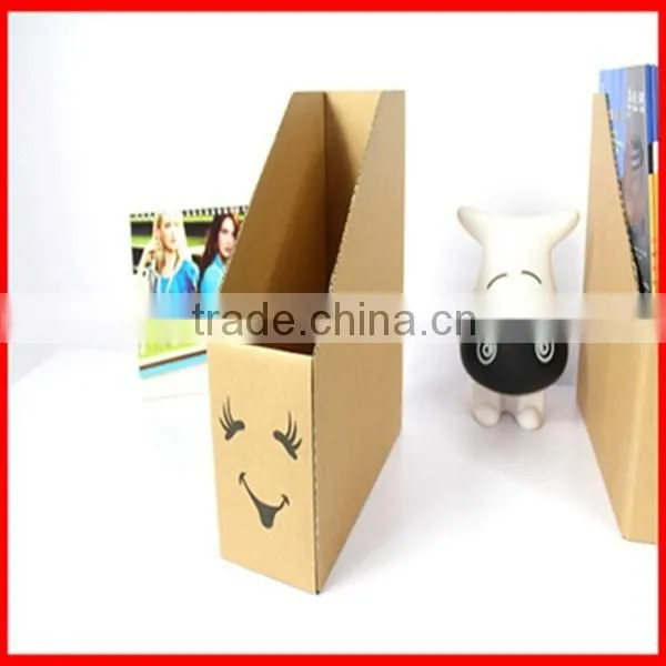 Printing Smile Face Corrugated Magazine Storage Box Wholesale photo-2