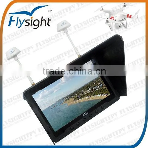 C616 Flysight 7'' FPV Diversity Receiver LCD HDMI Screen Black Pearl RC801 Monitor for DJI Phantom 2+Version RC Quadcopter photo-2