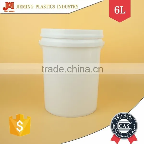 Cylindrical Plastic Barrels, 6kg Plastic Wood Coating Container, Buckets With Secure Seal Lid