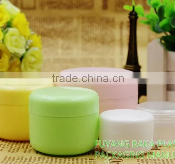 100g White Plastic Jar Container With Plastic Lid Cap
