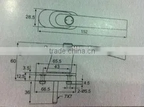 90110305Zinc Alloy Espagnolette Handle With Insurance photo-2