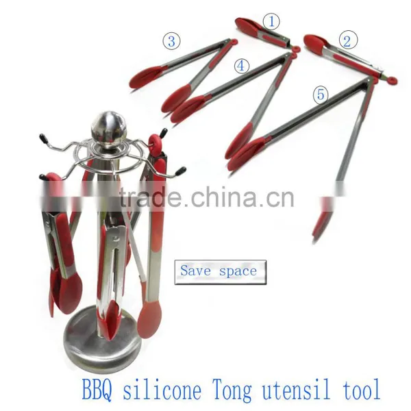 OEM China Factory Kitchen Utensil Accessory Silicone Food Tong , BBQ Pasta Tongs photo-6