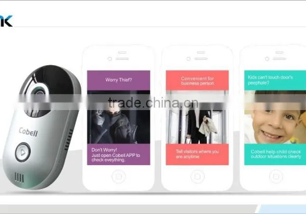 Ring Tone Video Door Phone, 2016 New Zilink Cobell P2p Intercom Wifi Doorbell Camera photo-2
