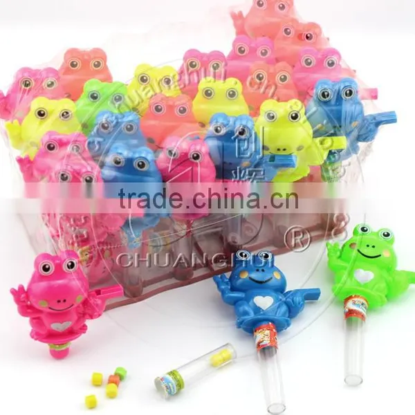 Plastic Frog Whistle Candy Toy For Kid photo-2