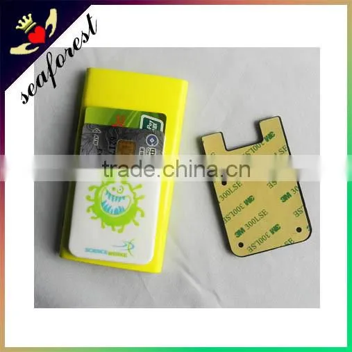 3M Sticker Silicone Card Pocket,silicon Adhesive Card Holder,silicone Smart Wallet for Promotion photo-2
