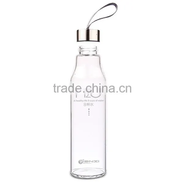 BPA Free Hot Sale White Glass Water Bottle Hot Water Bottle for Girls Voss Water Glass Bottle Wholesale photo-4
