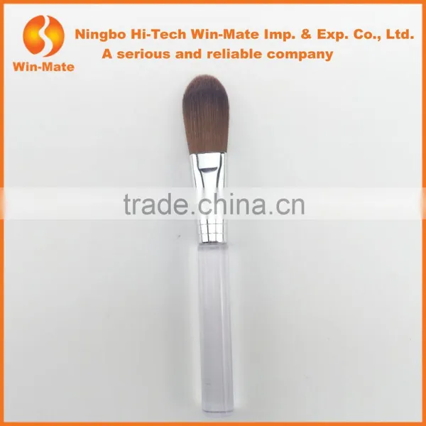 FREE Samples! No One Refuse Synthetic Hair Transparent Plastic Handle Powder Brush photo-2