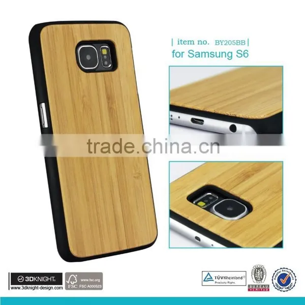 2016 New Arrival Original Wood Logs Case Blank Hard Back Wooden Cell Phone Case For Samsung S6 Case Bamboo Factory Price photo-4