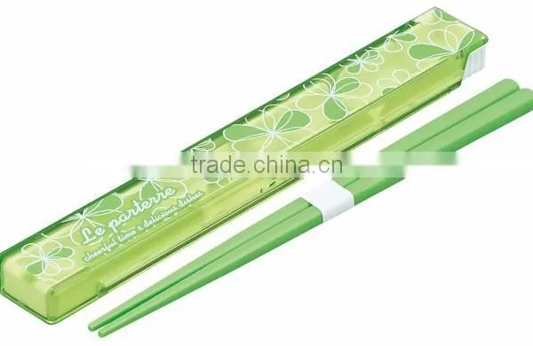 Le Parterre Chopsticks & Case Set (S) Green Plastic