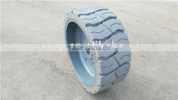 2016 New Style Deep Groove Tread Solid Tire With Rims 15x5 With Factory Price photo-2