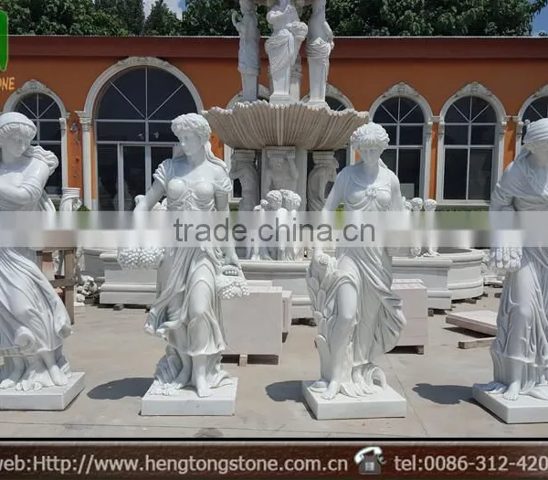 Hand Carved Marble Four Seasons God Statues photo-3