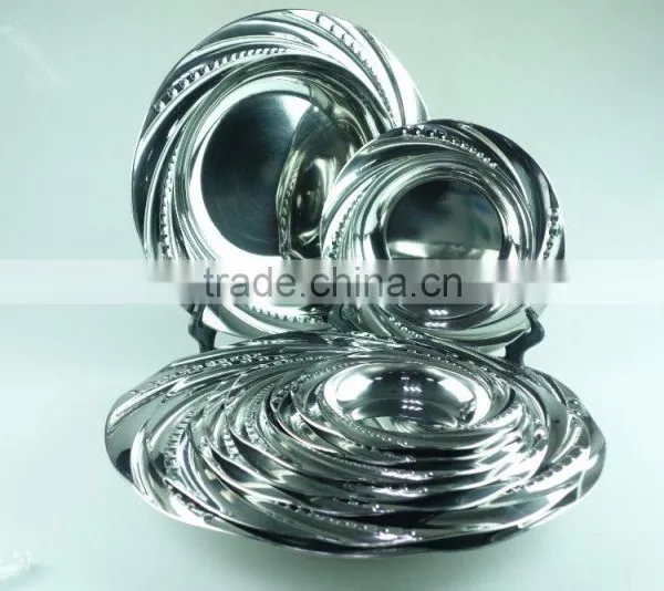 Round Plate Stainless Steel Soup Plate With Multi Size photo-2