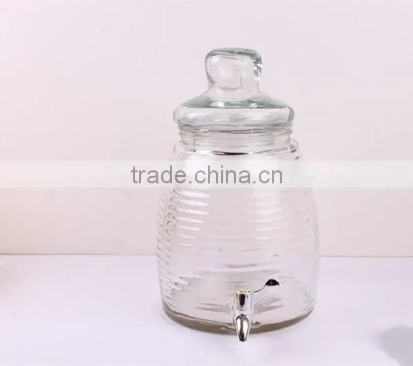 Clear Glass Beverage Dispenser Jar With Faucet photo-6