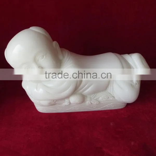 Hand Carved Small Marble Stone Chinese Baby Sculpture