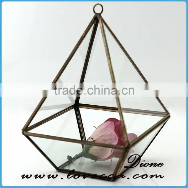 Wedding Design Shop Garden Decoration Air Plant Hanging Glass Geometric Terrarium photo-5
