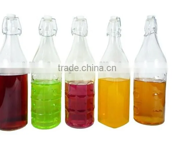 Glass Bottle Water Glass Jar With Locking Lid photo-3