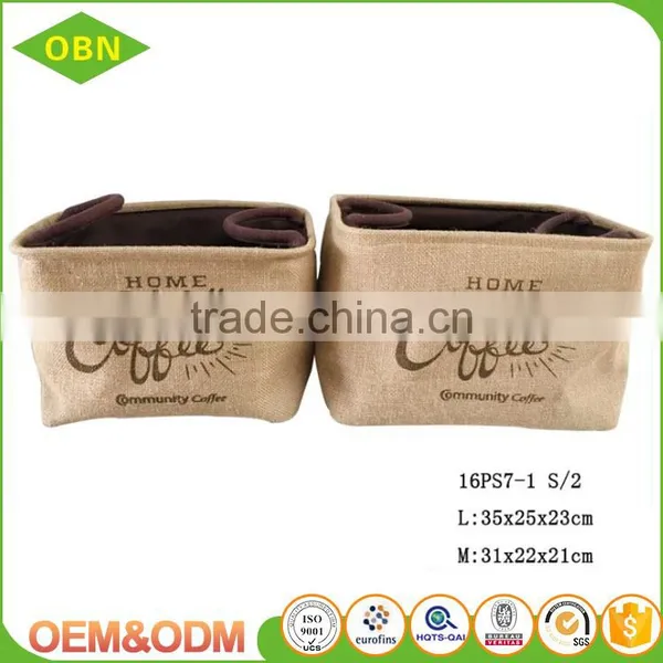 Wholesale China Customized Household Decorative Jute Storage Basket Bag for Toy Sundries photo-2