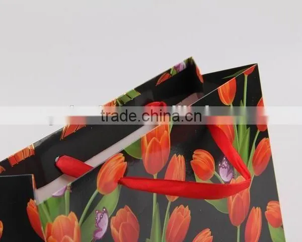 Flower Design Foldable Gift Bag / Shopping Paper Bag photo-6