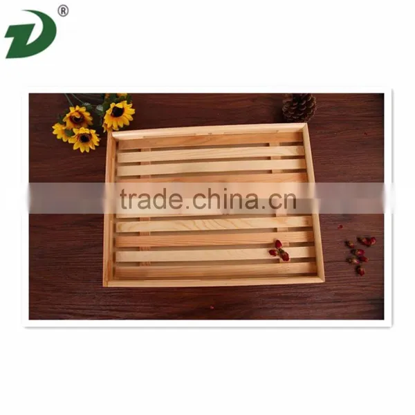 Eco-friendly Unfinished Natural Wooden Bread Serving Tray photo-3