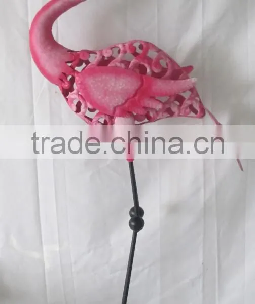 Metal Pink Flamingo Garden Ornaments Home Decoration Handmade Craft From Waste Material photo-2