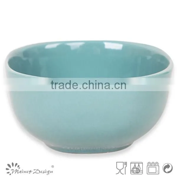 20pcs Newest High Quality Light Blue Ceramic Stoneware Square Dinnerware Set photo-3