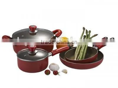 7pcs Black Pressed Aluminum Nonstick Cookware Set Kitchen Utensil photo-2
