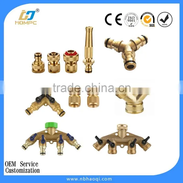 Short Brass 3-ways Y Shape Hose Connector photo-6