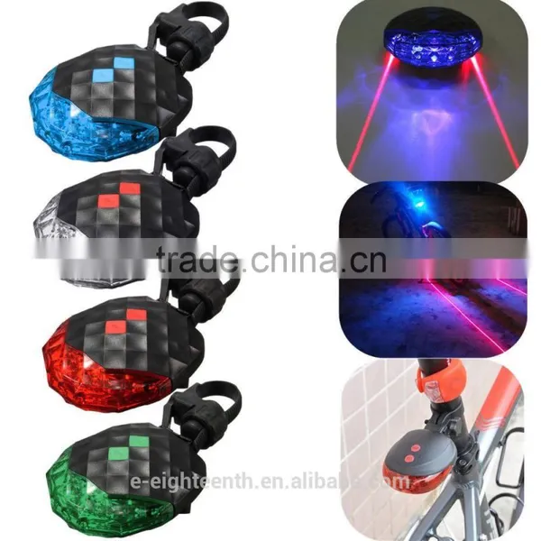 Cheap OEM Bicycle Bike 5 LED Flash 2 Laser Rear Tail Lamp Light With 7 Modes photo-2