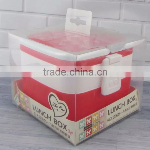 Double Layers Portalbe Square Plastic Tiffin Lunch Box photo-6