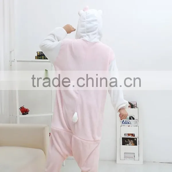 Flannel Cartoon Adult Animal Jumpsuit Animal Pajamas Jumpsuit Kitty Design photo-2