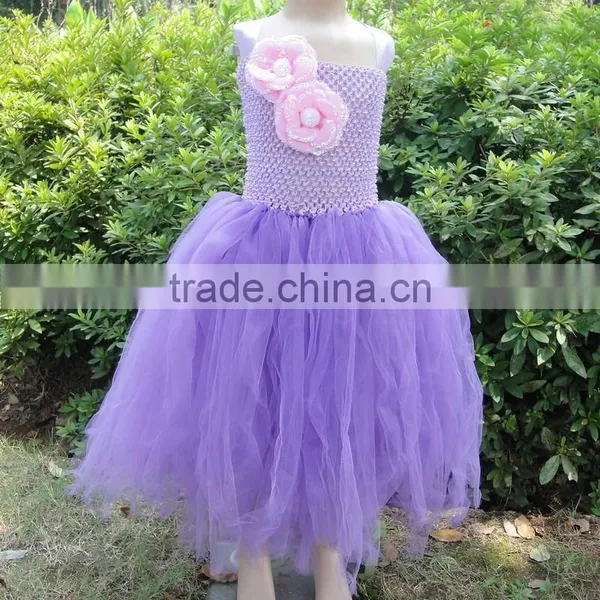 Wholesale Crochet Top Tutu Dress Baby Tutu Dress With Flowe photo-6