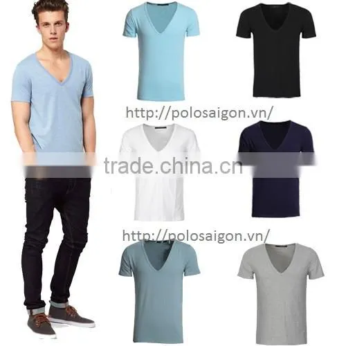 V NECK T SHIRT 100% COTTON photo-5