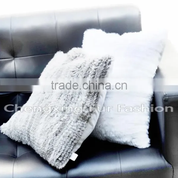 CX-D-79 Cushion Covers Real Rabbit Fur Decorative Pillow Drop Ship Paypal photo-5
