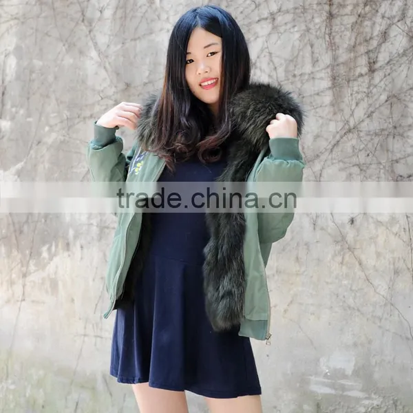 CX-G-P-17C Fox Fur Lining Genuine Fur Parka Winter Parka Coat photo-2