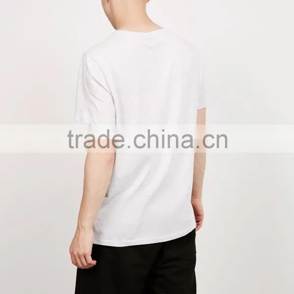 MGOO OEM/ODM Streetwears Fashion On Ins Basic White T-shirt With Printing Customized 100% Cotton Clothes For Men photo-2
