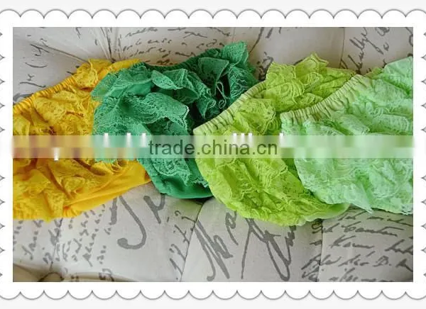 Hot Sale Kids Wear Dubai Baby Bloomers Ruffles Lace Infant Diaper Bloomer Wholesale photo-2