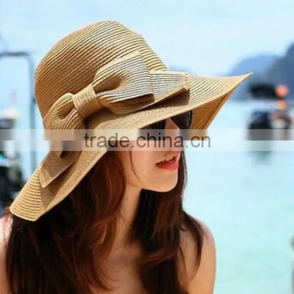 Zm40594b Summer New Model Bowknot Design Women Straw Sun Visor Hat photo-4