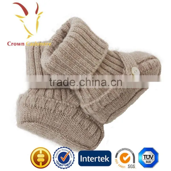 Knitted Baby Winter Cashmere Boots Shoes With Pattern photo-2