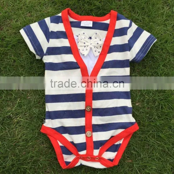 2015 New Bubble Stripe Romper Baby Boys Romper Cotton Baby Romper 1.Size: 4-6M, 7-9M,10-12M, photo-2